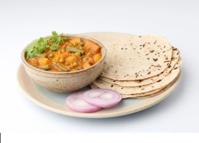 Mix Veg with 4 Roti Madan Vaishno Dhaba