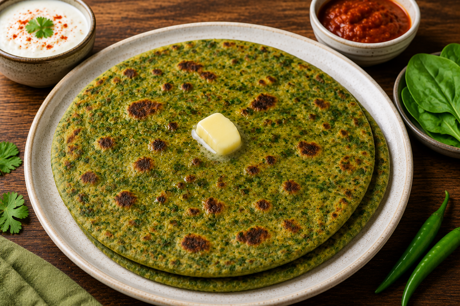 Palak Paratha