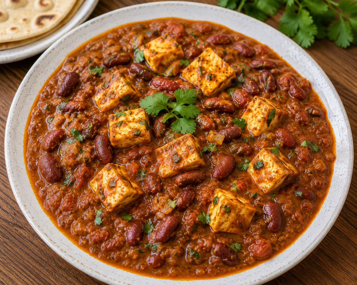 Rajmah Paneer Plate