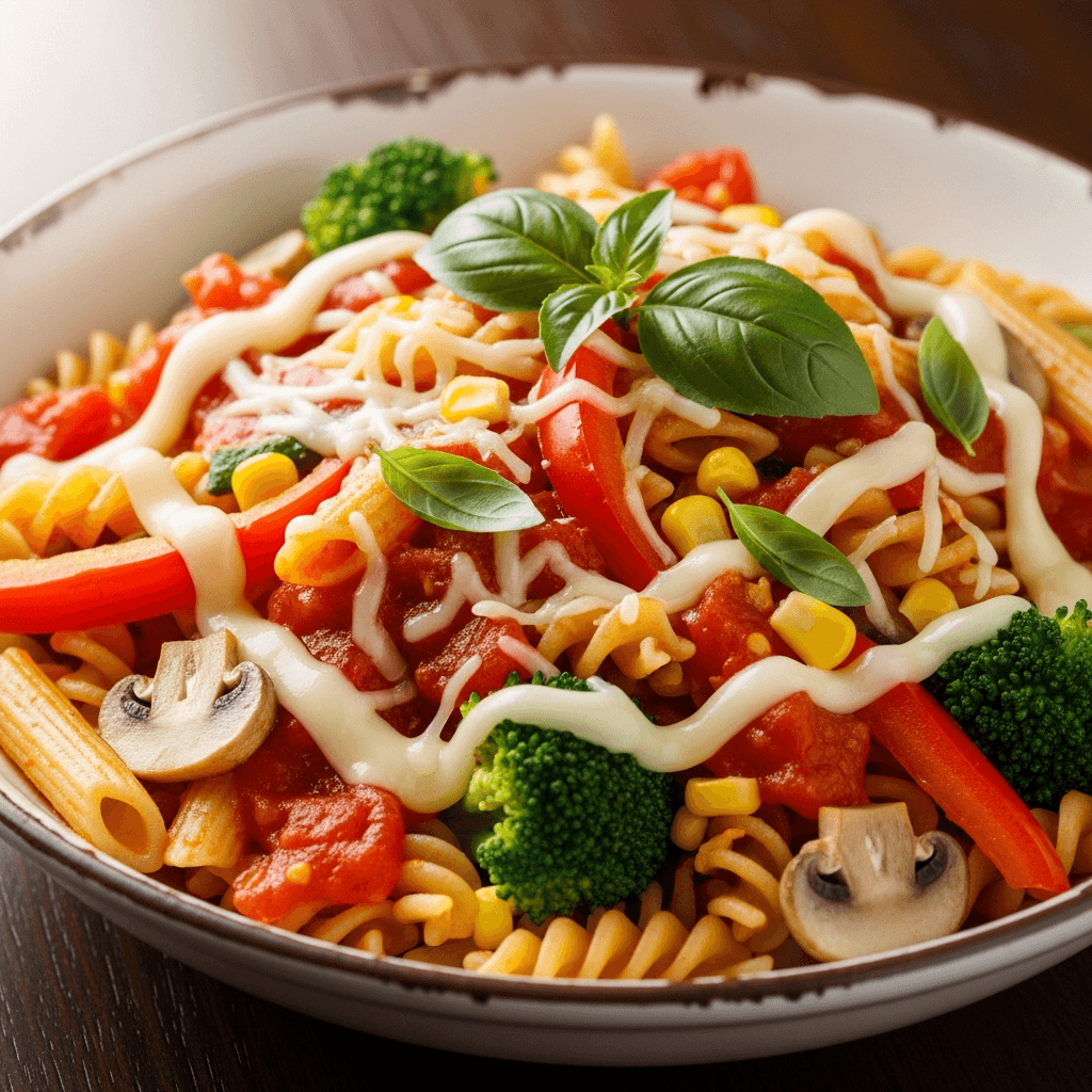 Cheesy Tomato Pasta Veg