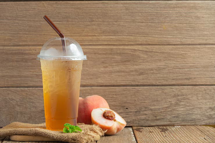 Peach Ice Bubble Tea